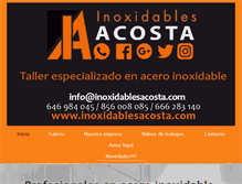 Tablet Screenshot of inoxidablesacosta.com